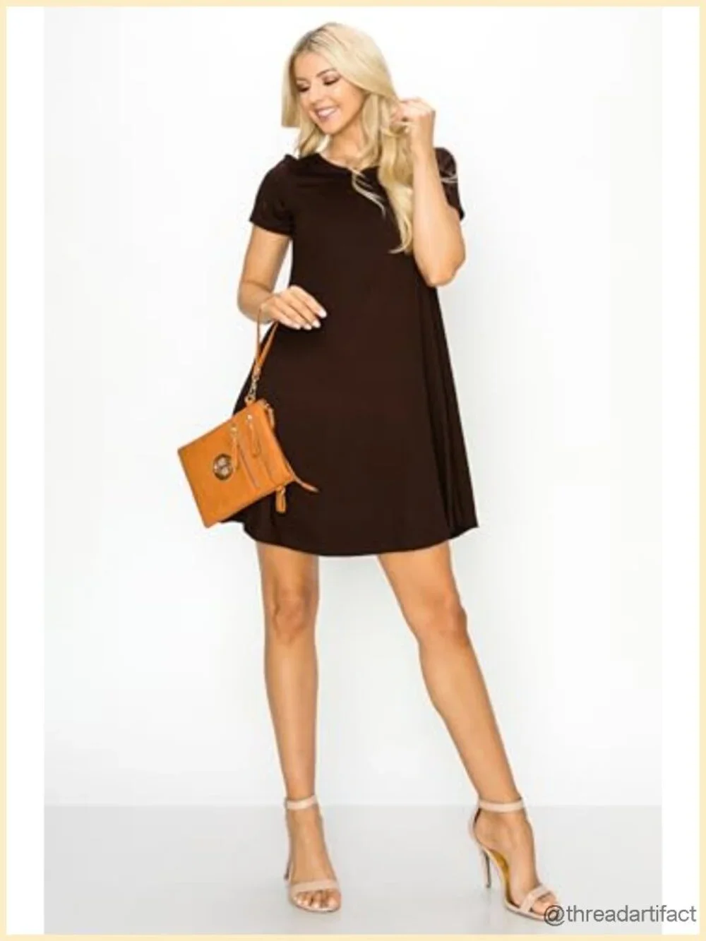Faux Leather Crossbody Bag with Detachable Wristlet - Small Multi Zipper Pockets